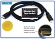 Pro-Techgroup Profesional Quality 6 ft HDMI 1.3a 24 AWG Category 2 CL2 rated Gold plated - 10.2 Gbps 1080p Deep Color