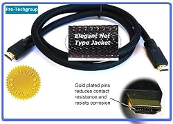 Pro-Techgroup Profesional Quality 6 ft HDMI 1.3a 24 AWG Category 2 CL2 rated Gold plated - 10.2 Gbps 1080p Deep Color