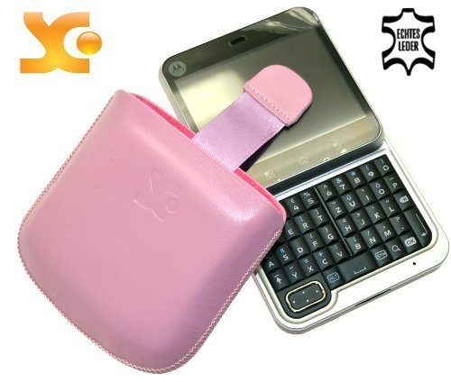 Suncase Ledertasche (Lasche mit R&uuml;ckzugfunktion) f&uuml;r Motorola Flipout rosa Preisvergleich