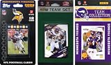 NFL Minnesota Vikings 3 Different Licensed Trading Card Team Sets