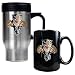 Florida Panthers NHL Stainless Steel Travel Mug & Black Ceramic Mug Set - Primary Logo by Great American Products