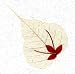 Greeting Card Note Card Pressed Flower on Peepal Leaf Handmade Paper Card Stock