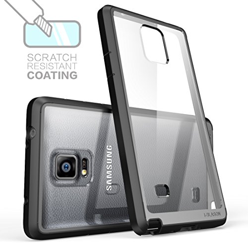 Galaxy Note 4 Case, i-Blason [Scratch Resistant] Halo Series Hybrid Clear Case / Cover with TPU Bumper for Samsung Galaxy Note 4 [SM-N910S / SM-N910C] (Clear/Black)