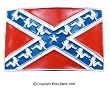 REBEL FLAG WITH MUD FLAP GIRLS BELT BUCKLE