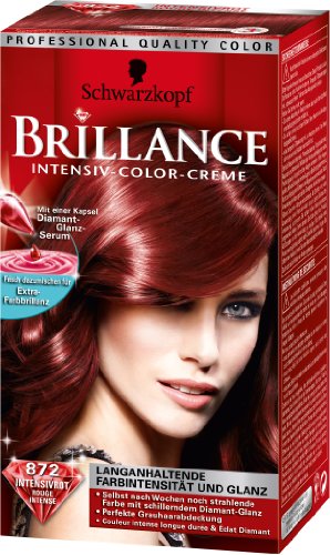  Brillance Schwarzkopf 872 Couleur des cheveux rouge intense