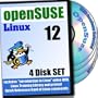 OpenSUSE 12.1 Linux, 4-disks DVD Installation and Reference Set