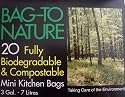 Pack of 6 (Total of 120 Bags) BAG TO NATURE 20 Fully Biodegradable & Compostable Mini Kitchen Bags Boxes 3 Gal. - 7 Litres