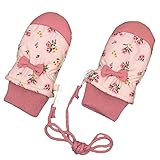 アスナロ（グローブ） スキーミトン 子供 女児 UZULAND スキー手袋 小花柄 スノーミトン3-4才 ピンク