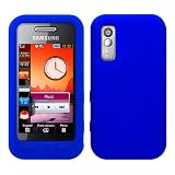 Blau Silikon Hülle Schutzhülle Tasche Case für Samsung Star S5230