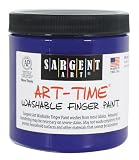 Sargent Art 22-9950 8-Ounce Art Time Washable Finger Paint in Wide Mouth Jar, Blue