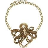 Octopus Choker In Antique Brass