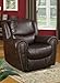 Bonded Leather Match Rocker/Recliner in Rustic Brown Finish