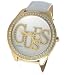 GUESS White Leather Strap Watch