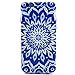 6 Case, iPhone 6 Case LUOLNH Blue Sunflower Pattern Clear TPU Silicone Gel Back Cover Skin Soft Case for iPhone 6 4.7 Inch
