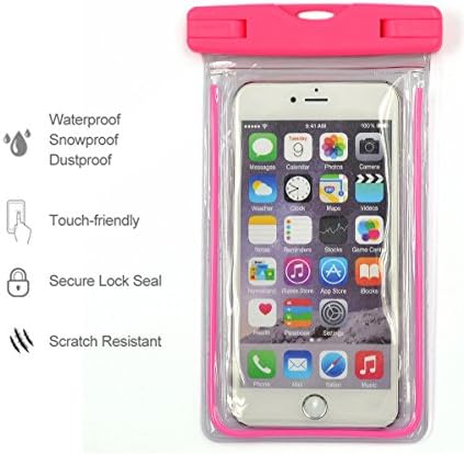 Katloo Universal Waterproof,Snowproof,Dirtproof Case Bag for iPhone 6,6 Plus,6S Plus,5S,5C,4S,Samsung Galaxy S6,S6 Edge,S5,S4,S3,Note 4/3/2,Phone Pouch Case with Touch Screen/Neck Strap+Capacitive Pen