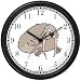 Walrus Cartoon Animal Wall Clock by WatchBuddy Timepieces (White Frame)