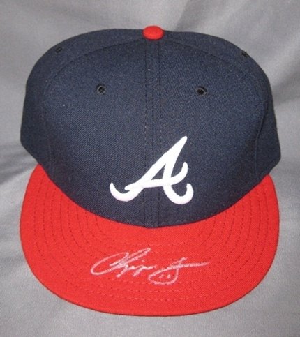 Chipper Jones Autographed/Hand Signed Atlanta Braves New Era Hat
