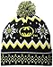 Concept One Batman Men's Logo Fair Isle Cuff Pom Beanie