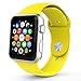 Apple Watch Band, HuanlongTM 42mm New Soft Silicone Sport Style Replacement Iwatch Strap for Apple Wrist Watch (Yellow 42mm S/M)