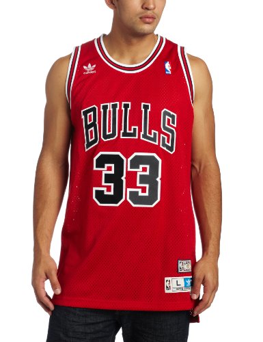 NBA Chicago Bulls Scottie Pippen Swingman Jersey (Red, X-Large)