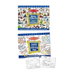 Melissa and Doug Boys Coloring / Sticker Pad Bundle