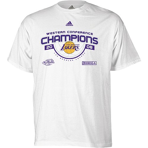 Buy adidas Los Angeles Lakers 2008 Western Conference Champions Locker Room T-Shirt by adidas