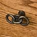 Solid Brass Chain Link Cabinet Knob - Antique Brass