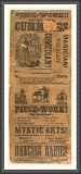 Historic Framed Theater Poster (XL), Professor Cummings the celebrated magician vocalist and comedian