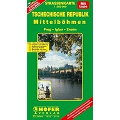 H�fer Stra�enkarten, Tschechische Republik, Mittelb�hmen, Prag / Iglau: 2-sprachige Ausgabe. (CS 005)