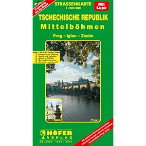 【クリックで詳細表示】Hoefer Tschechische Rep. CS005. Mittelboehmen 1 ： 200 000. Strassenkarte [地図]