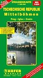 H�fer Stra�enkarten, Tschechische Republik, Mittelb�hmen, Prag / Iglau: 2-sprachige Ausgabe