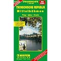 H�fer Stra�enkarten, Tschechische Republik, Mittelb�hmen, Prag / Iglau: 2-sprachige Ausgabe
