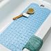 Extra Long Vinyl Bath Mat - Blue