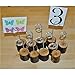 OULII Wooden Table Number Holders Stands for Wedding Decorations Pack of 6