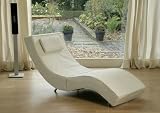 Produkt-Bild: Relaxliege Recamiere Chaiselongue Livorno SF-2522, LEDER ~ creme