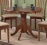 5pc Santa Barbara Modern Cherry Round Dining Table w/ 4 Chairs