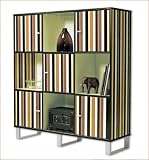 Regal Raumteiler - Designer Retro Look Streifen Kommode