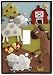 Kids Line Animal Acres Switchplate Cover, Green/Brown