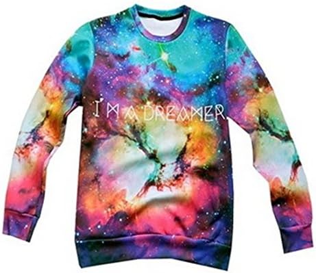 Unisex Sweater Galaxy Nebula Dreamer Universe Pullover Sweatshirt T Shirts (XS)