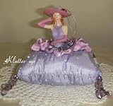 Victorian Style Pin Cushion Pincushion Doll PINK HAT LADY