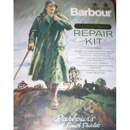 BARBOUR THORNPROOF REPAIR KIT IN METAL TIN