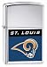 Sporting Goods : Zippo Lighter NFL St. Louis Rams, High Polished Chrome