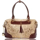 Marino Orlandi Italian Designer Python Leather Structured Handbag