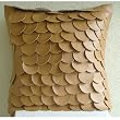 Scales - Decorative Pillow Covers - Faux Leather Pillow Cover with Scales Design