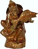 IMAGE OF The Great Siddha Tilopa with Fish - Brass Sculpture