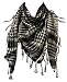 Arab Shemagh Kafiya Square Scarf, White & Black Image #1