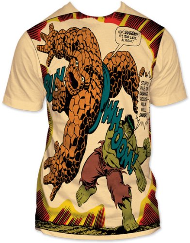  MARVEL COMICS - HULK & THE THING - BIG PRINT SUBWAY TEE