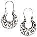 Handcrafted Silver Earing in Sterling Silver Indian Jewelry 1.75 inches
