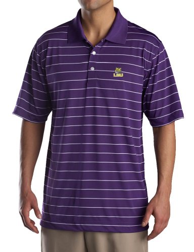 NCAA Men's Louisiana State Fightin Tigers College Purple/White Drytec Sweeten Stripe (College Purple/White, XXX-Large)