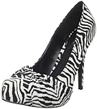 Pleaser Women's Safari-06/B Ankle-Strap Sandal,Zebra Print,9 M US